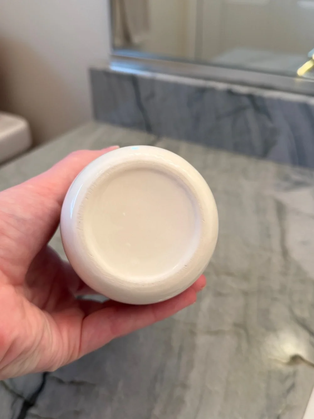 Anthropologie White and Gold 'Wash Rinse' Ceramic Soap Dispenser
